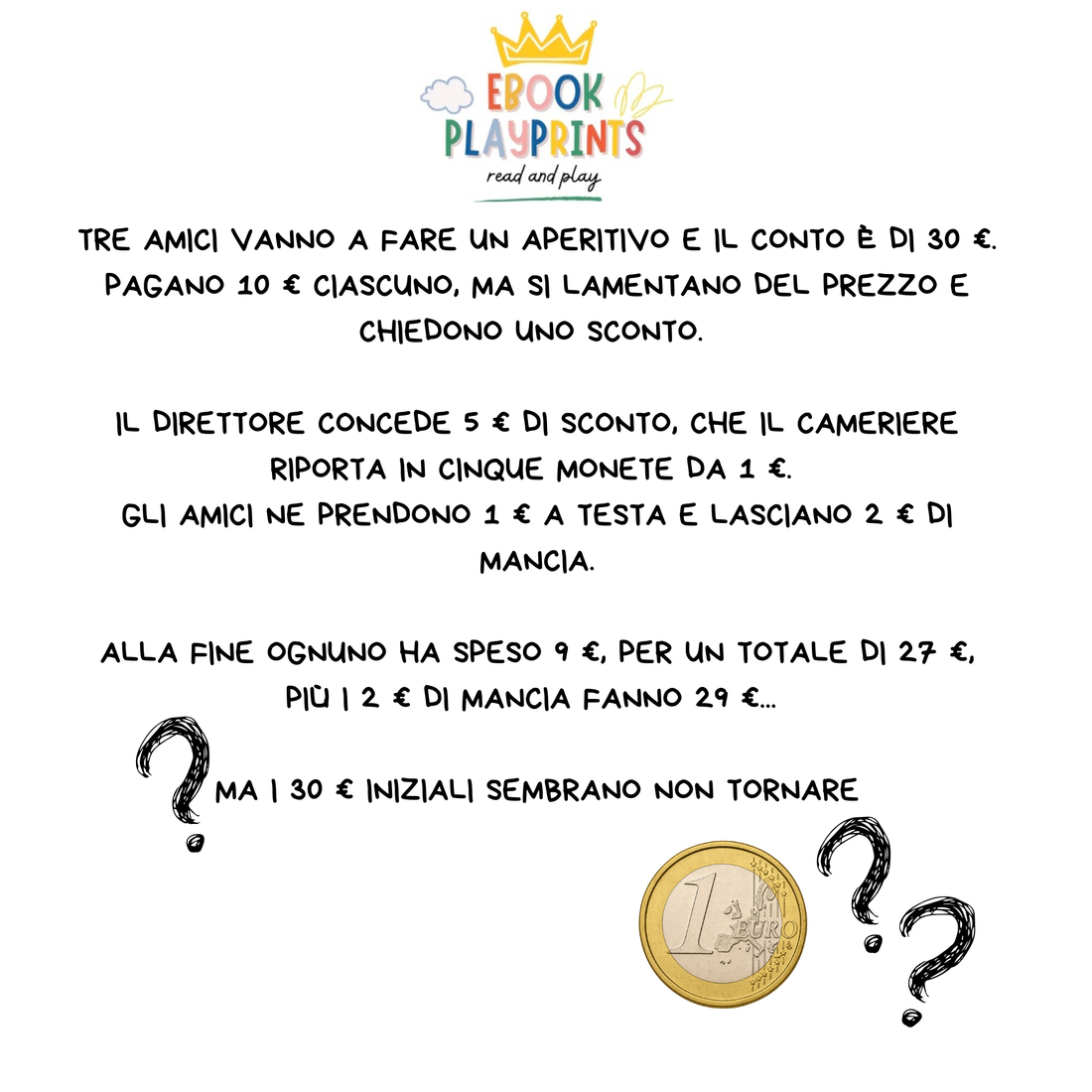 💡 Il mistero dell’euro mancante: un rompicapo di logica che allena la mente