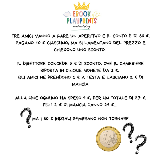 💡 Il mistero dell’euro mancante: un rompicapo di logica che allena la mente