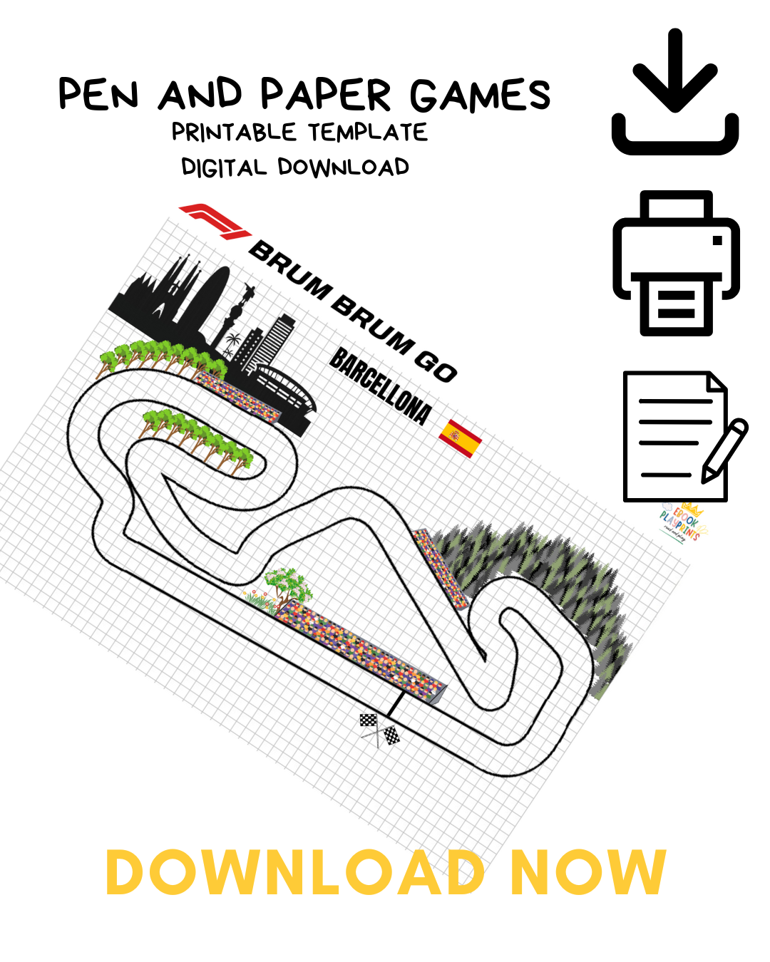 BRUM BRUM GO - Bundle 13 printable F1 tracks – Formula 1 Edition + RULES