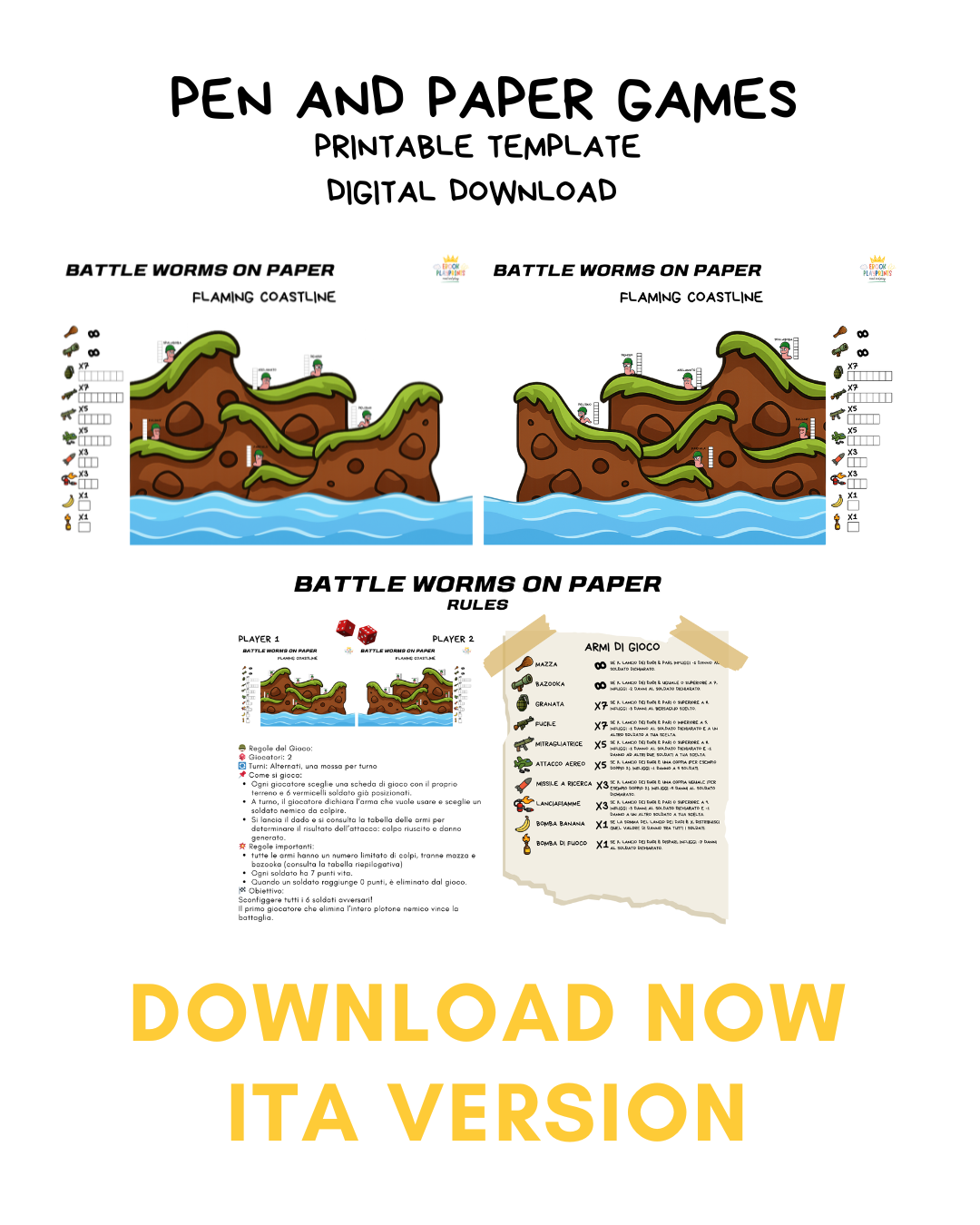 BATTLE WORMS ON PAPER