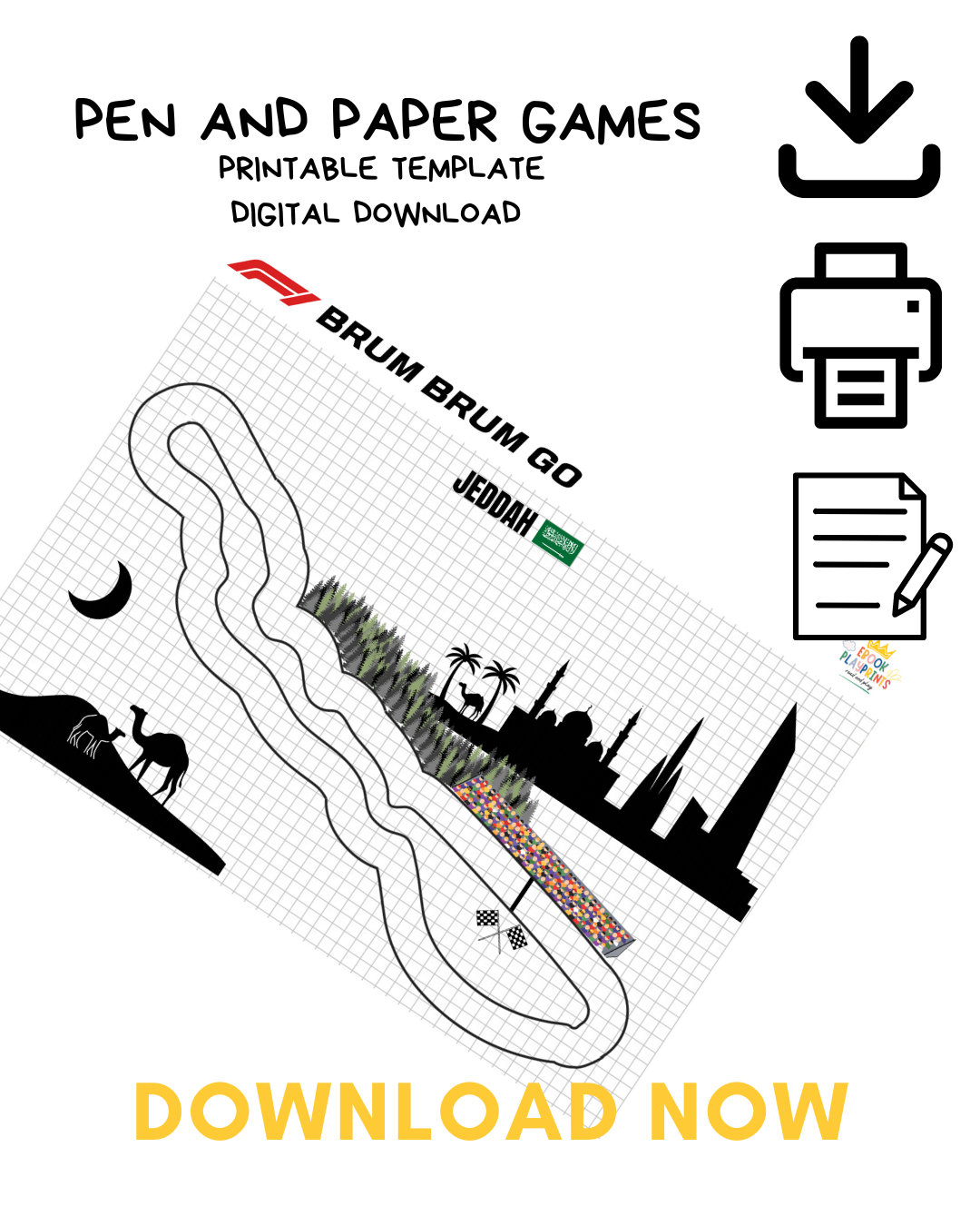 BRUM BRUM GO - Bundle 13 printable F1 tracks – Formula 1 Edition + RULES