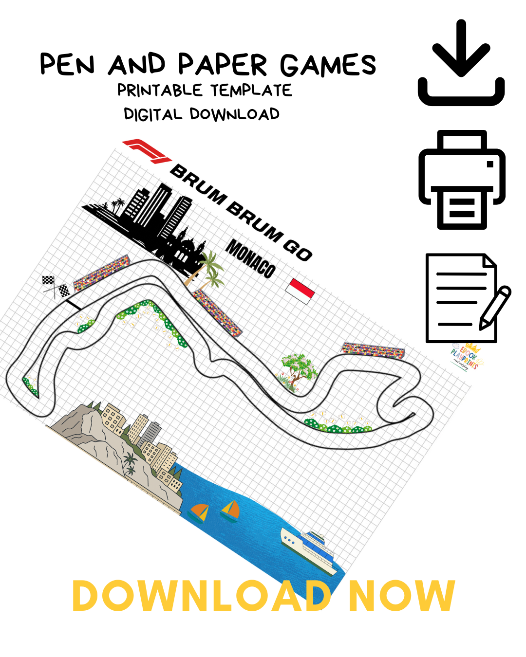 BRUM BRUM GO - Bundle 13 printable F1 tracks – Formula 1 Edition + RULES