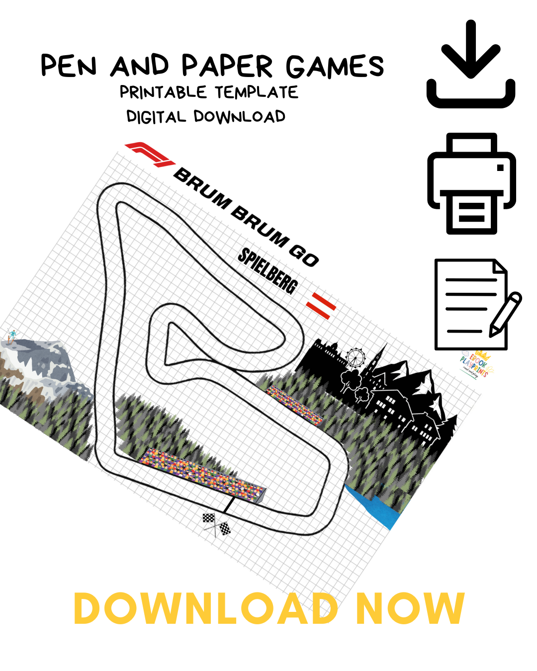 BRUM BRUM GO - Bundle 13 printable F1 tracks – Formula 1 Edition + RULES
