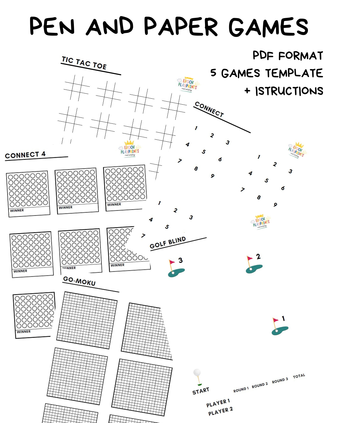 Pen and paper games printable - COLLECTION 2