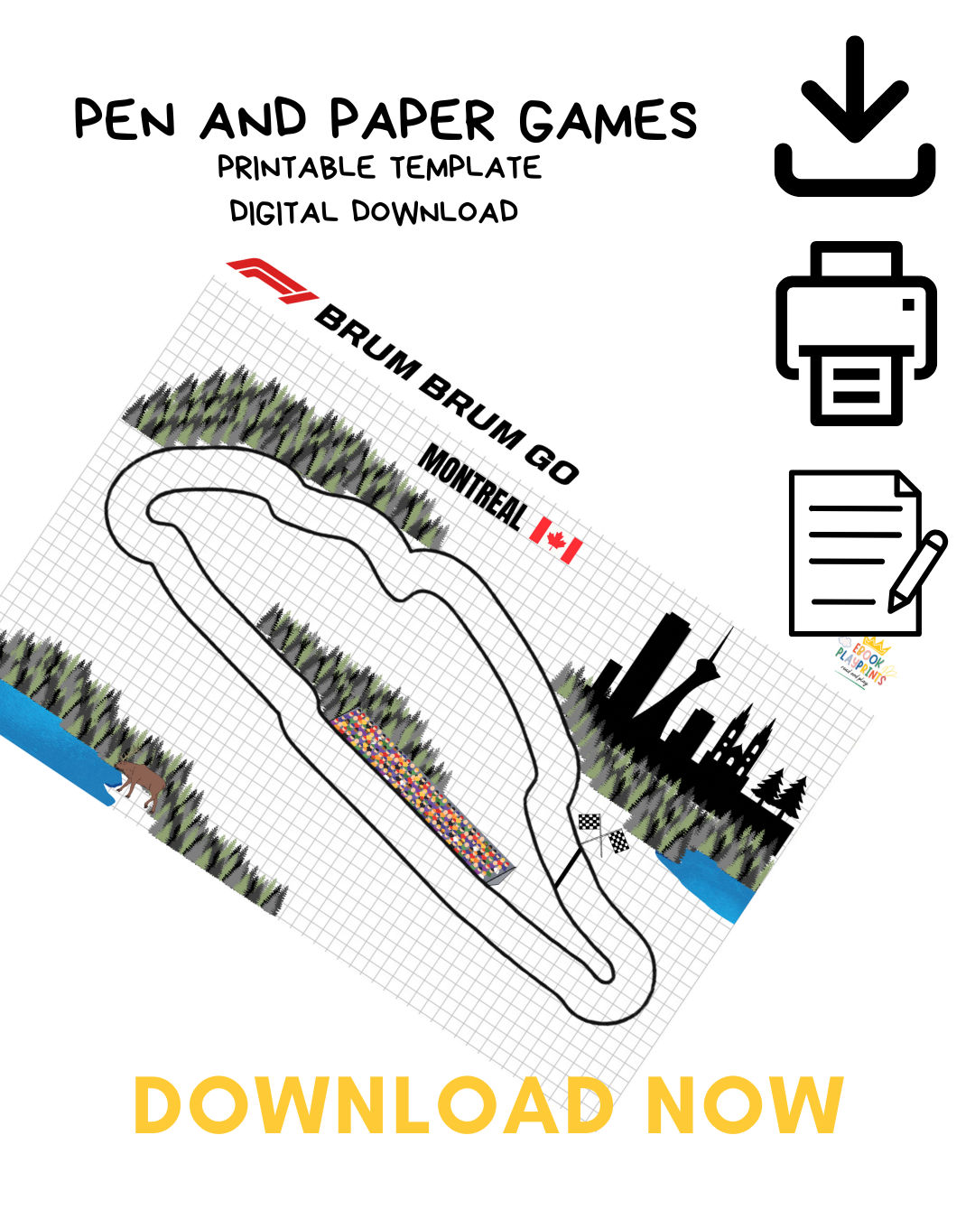 BRUM BRUM GO - Bundle 13 printable F1 tracks – Formula 1 Edition + RULES